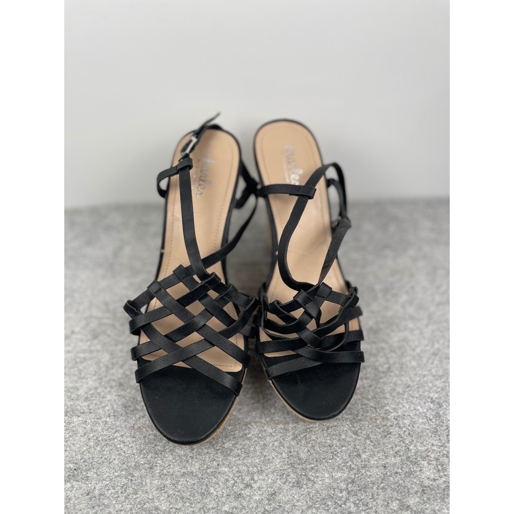 Charles by Charles David Espadrille wedge high heels, black, women's size 8.5 - Picture 6 of 14